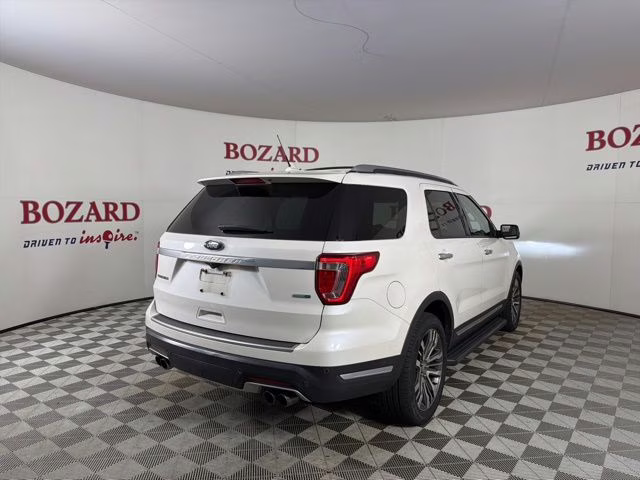 2018 White Platinum Clearcoat Metallic Ford Explorer Platinum 4X4 SUV