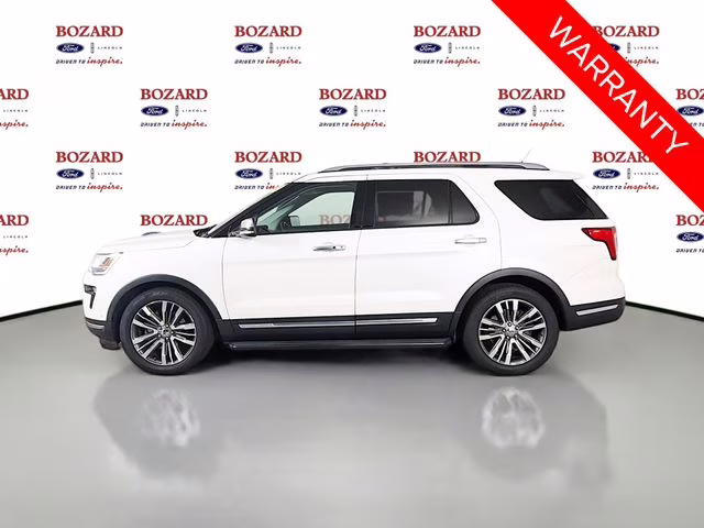 2018 White Platinum Clearcoat Metallic Ford Explorer Platinum 4X4 SUV