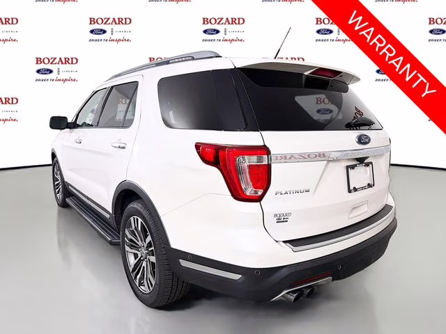 2018 White Platinum Clearcoat Metallic Ford Explorer Platinum 4X4 SUV