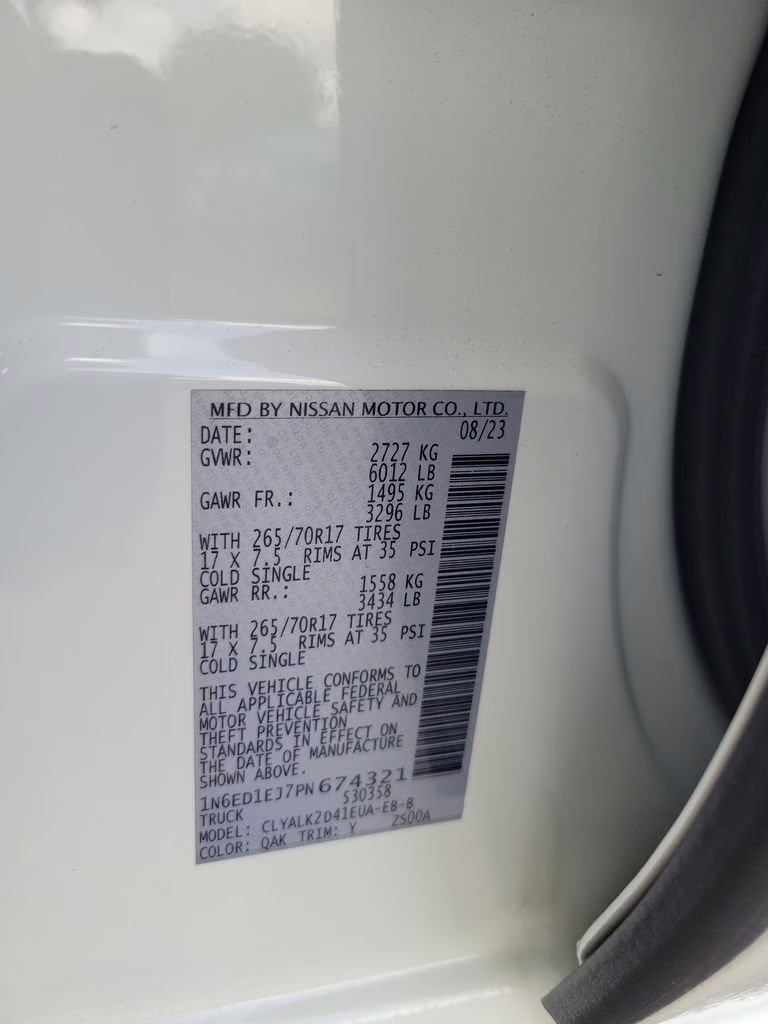 2023 Glacier White Nissan Frontier PRO-X RWD Truck