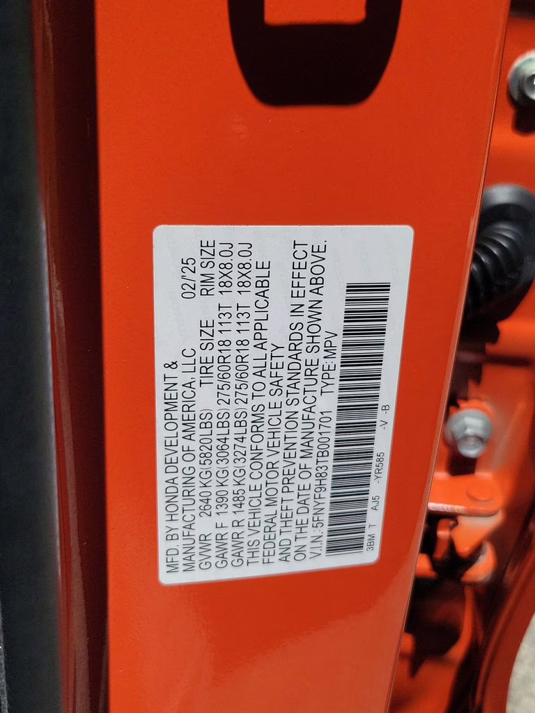 2026 Orange Honda Passport TrailSport Elite Blackout AWD SUV