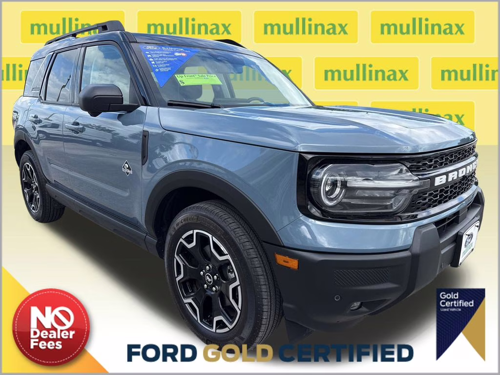 2025 Azure Gray Metallic Tri-Coat Ford Bronco Sport Outer Banks 4X4 SUV