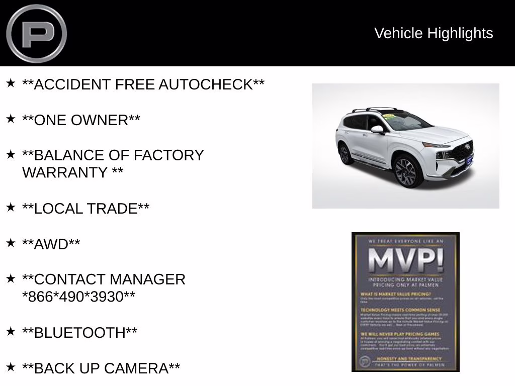 2022 Quartz White Hyundai Santa Fe Calligraphy AWD SUV