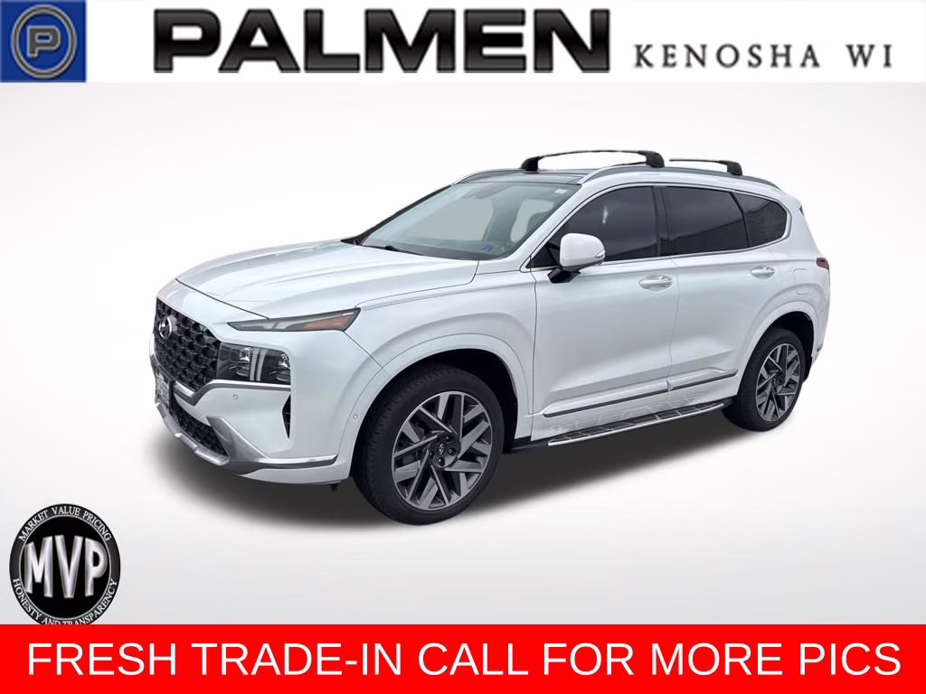 2022 Quartz White Hyundai Santa Fe Calligraphy AWD SUV