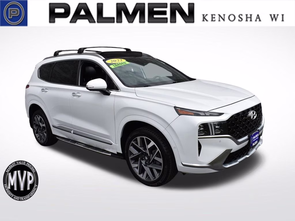 2022 Quartz White Hyundai Santa Fe Calligraphy AWD SUV
