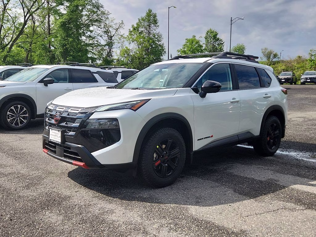 2026 Everest White Pearl Tricoat Nissan Rogue Rock Creek AWD SUV