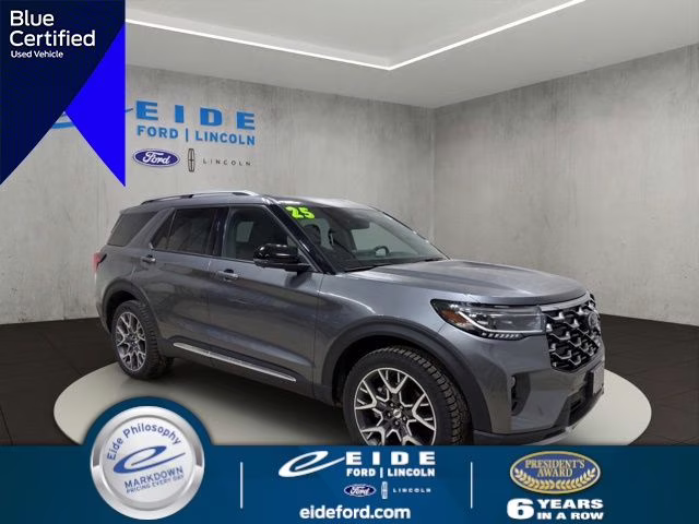 2025 Carbonized Gray Metallic Ford Explorer Platinum 4X4 SUV