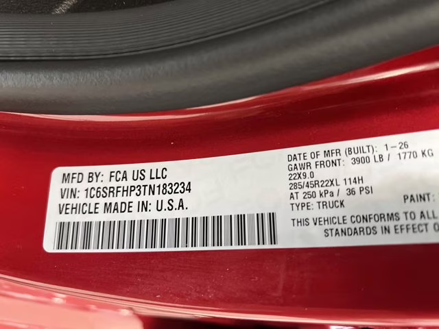 2026 Molten Red Pearlcoat Ram 1500 Limited 4X4 Truck