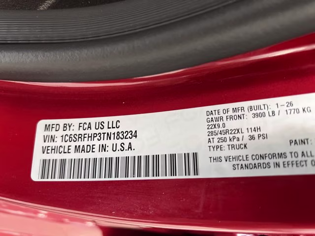 2026 Molten Red Pearlcoat Ram 1500 Limited 4X4 Truck