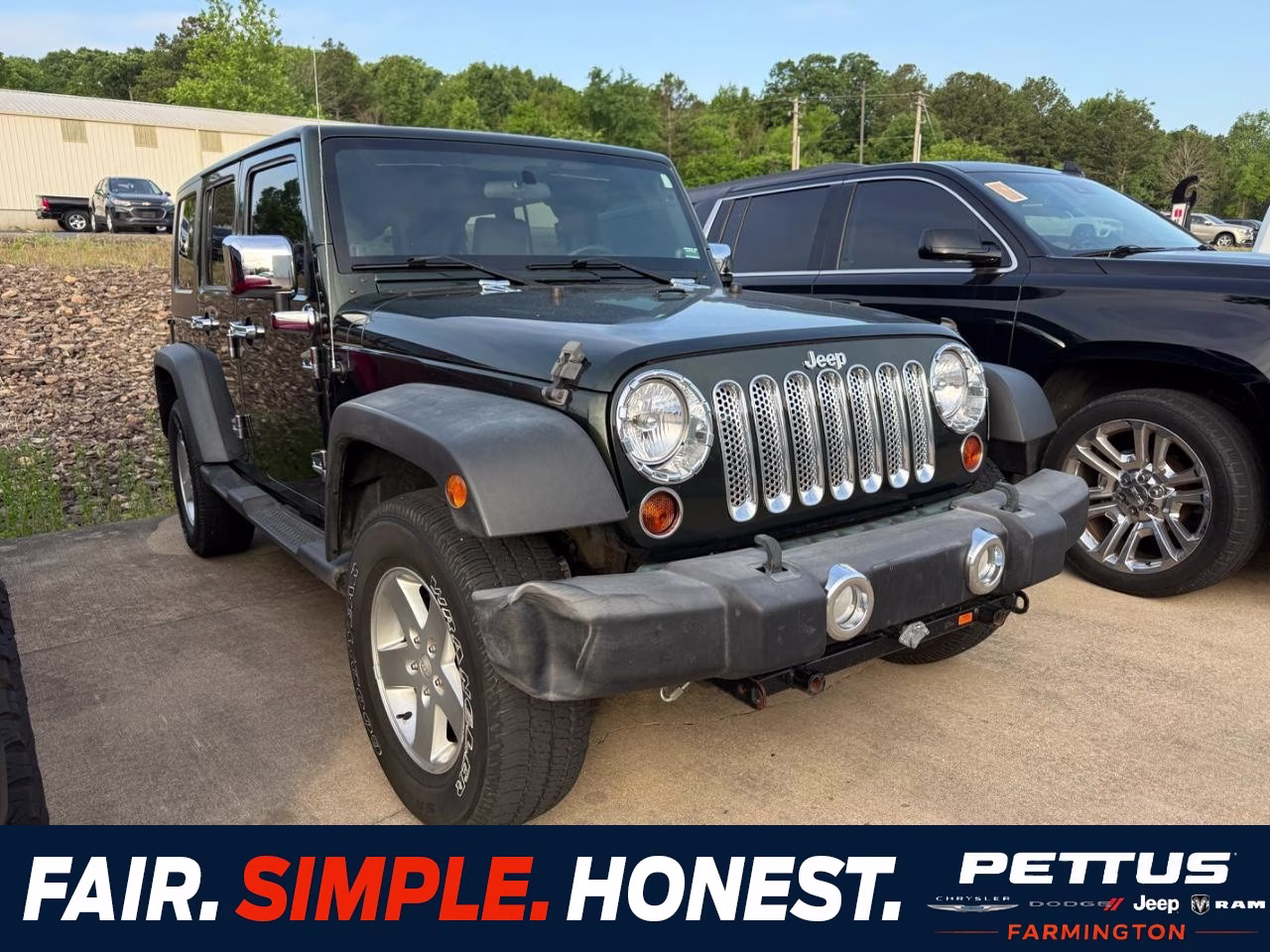2010 Natural Green Pearl Jeep Wrangler Unlimited Sport 4X4 SUV