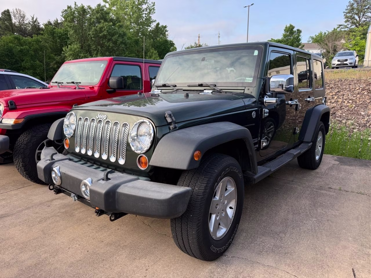 2010 Natural Green Pearl Jeep Wrangler Unlimited Sport 4X4 SUV