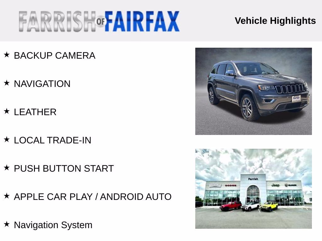 2019 Granite Crystal Metallic Clearcoat Jeep Grand Cherokee Limited 4X4 SUV