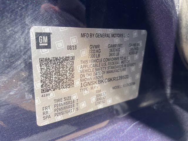 2019 Blue Velvet Metallic Chevrolet Tahoe LT 4X4 SUV