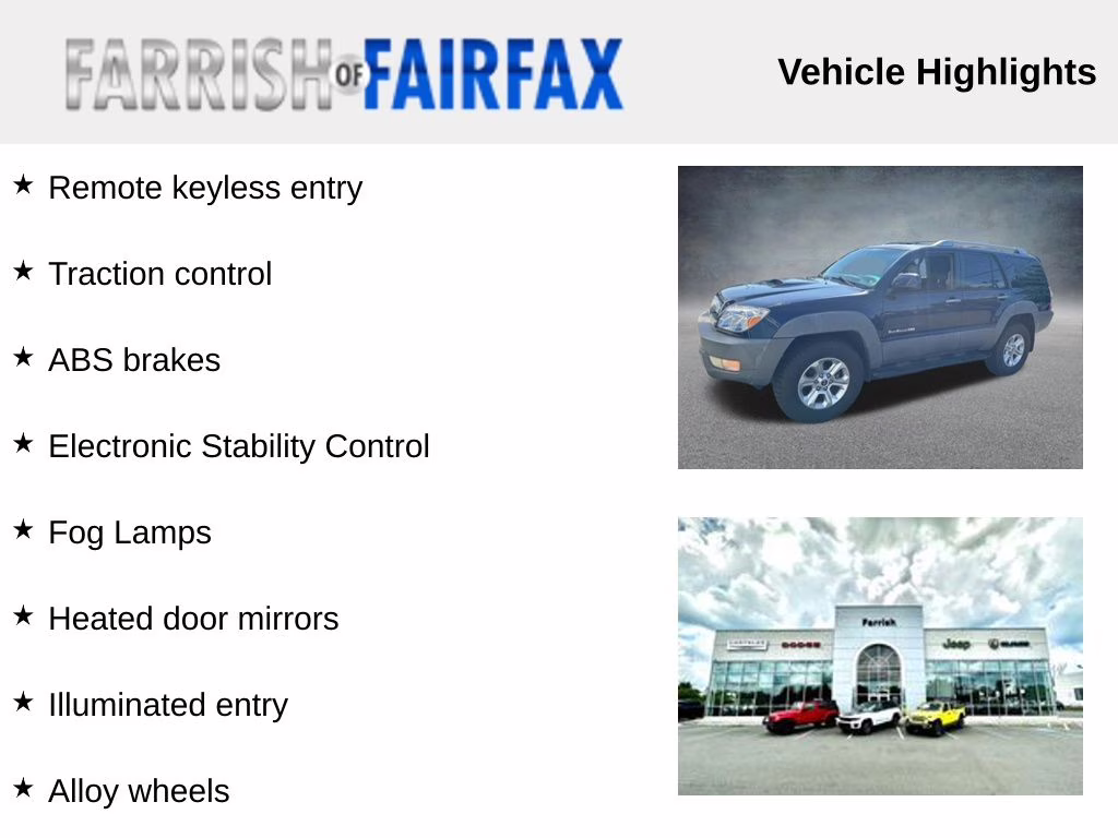 2003 Stratosphere Mica Toyota 4Runner SR5 Sport 4X4 SUV