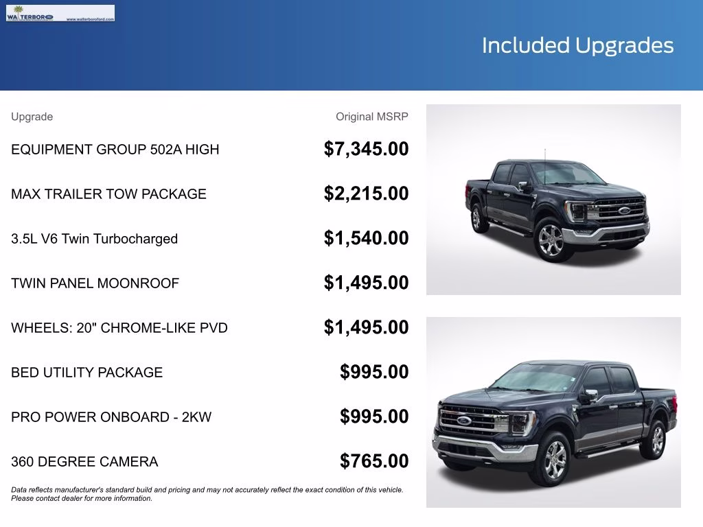 2022 Antimatter Blue Metallic Ford F-150 Lariat 4X4 Truck