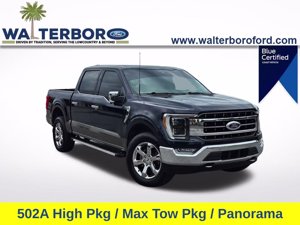 2022 Antimatter Blue Metallic Ford F-150 Lariat 4X4 Truck