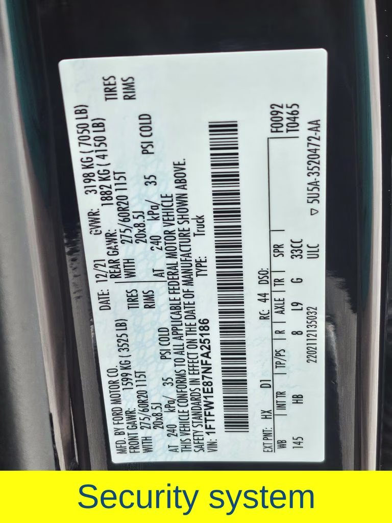 2022 Antimatter Blue Metallic Ford F-150 Lariat 4X4 Truck