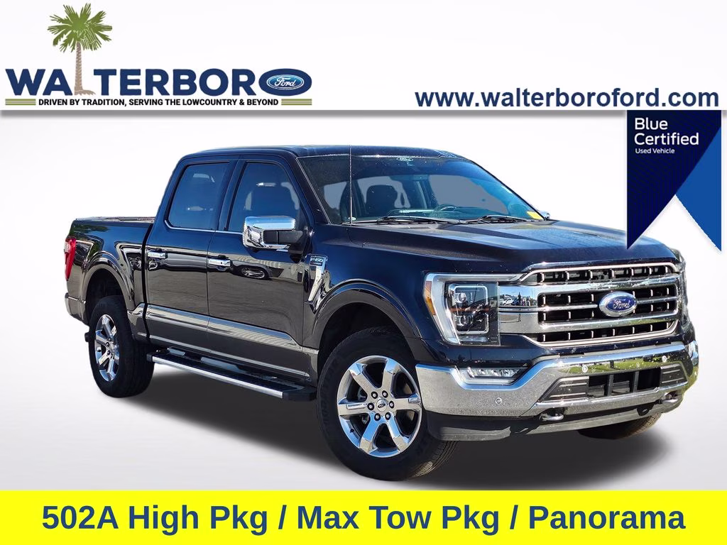 2022 Antimatter Blue Metallic Ford F-150 Lariat 4X4 Truck