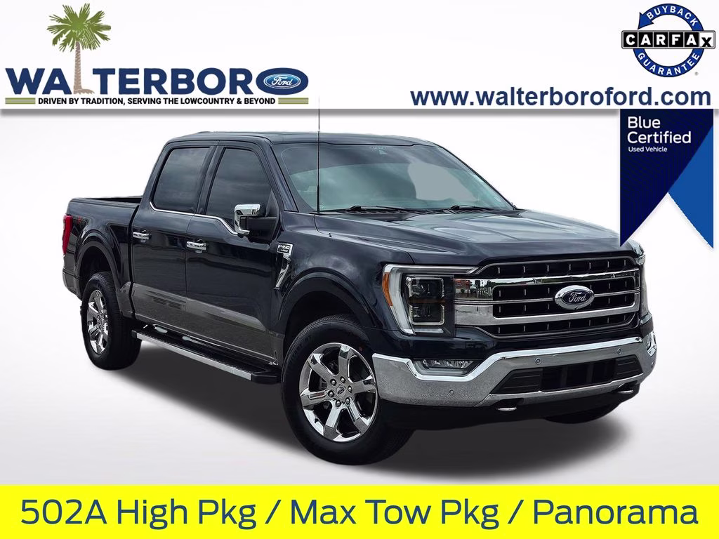 2022 Antimatter Blue Metallic Ford F-150 Lariat 4X4 Truck