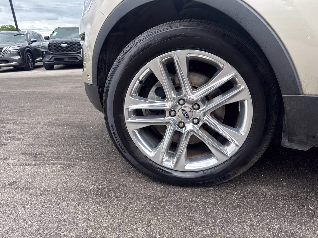2017 White Gold Metallic Ford Explorer Limited FWD SUV