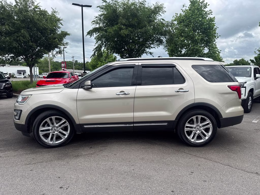 2017 White Gold Metallic Ford Explorer Limited FWD SUV