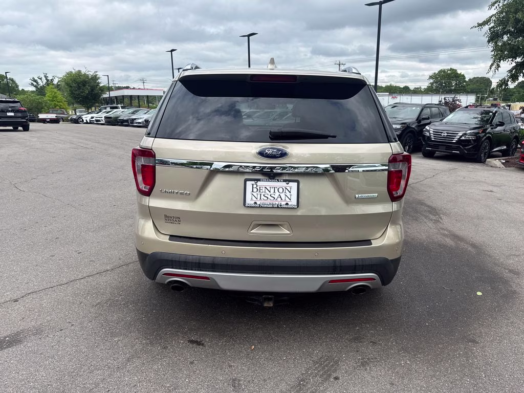 2017 White Gold Metallic Ford Explorer Limited FWD SUV