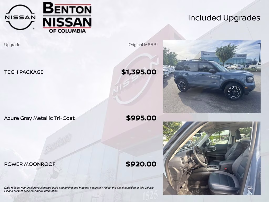 2024 Azure Gray Metallic Ford Bronco Sport Outer Banks 4X4 SUV