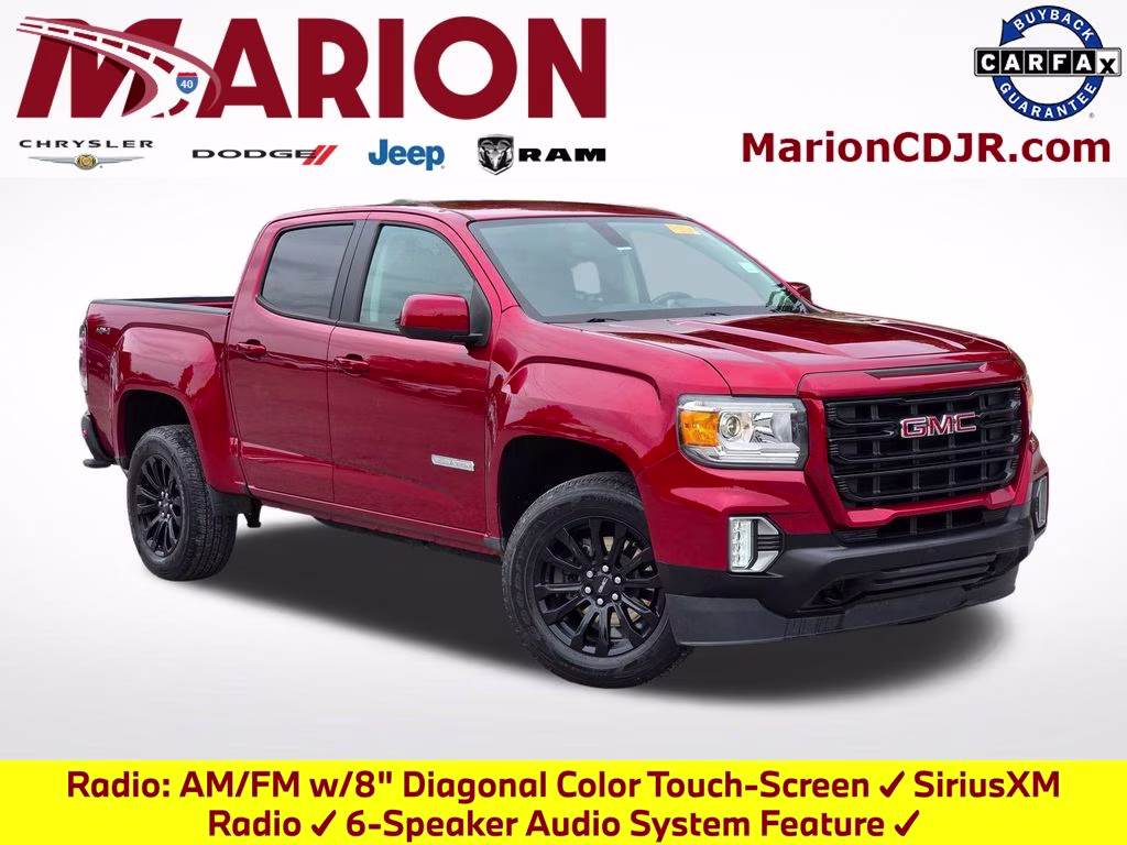 2021 Cayenne Red Tintcoat GMC Canyon Elevation 4X4 Truck