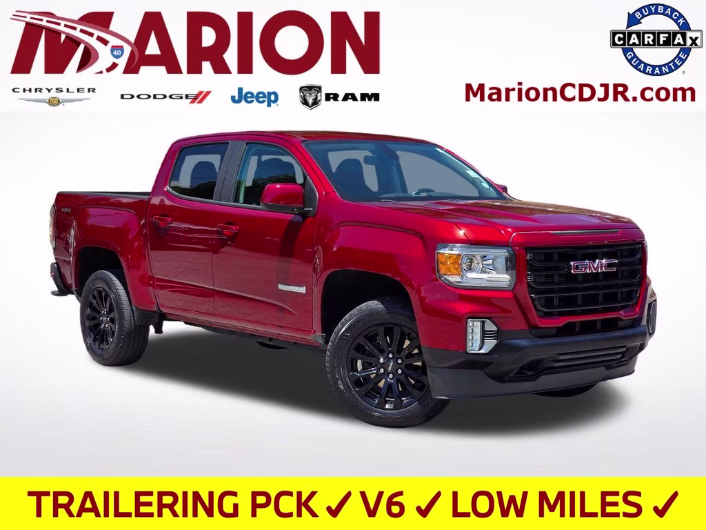 2021 Cayenne Red Tintcoat GMC Canyon Elevation 4X4 Truck