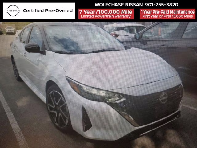 2025 Aspen White/Super Black Nissan Sentra SR FWD Sedan