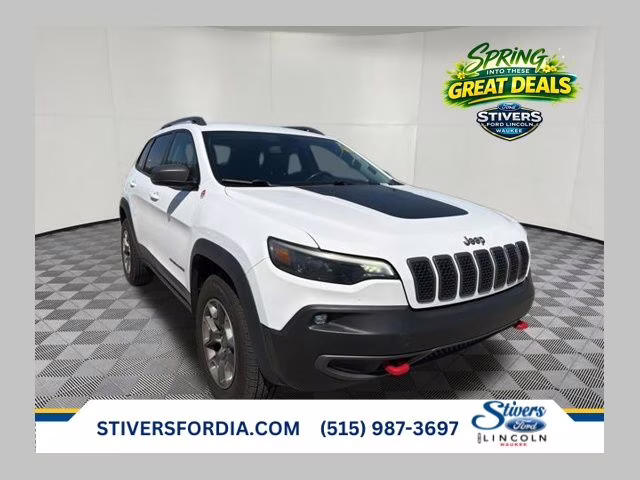 2019 Bright White Clearcoat Jeep Cherokee Trailhawk 4X4 SUV
