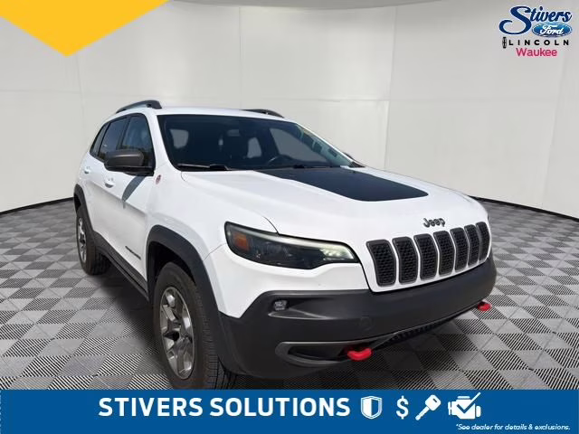 2019 Bright White Clearcoat Jeep Cherokee Trailhawk 4X4 SUV