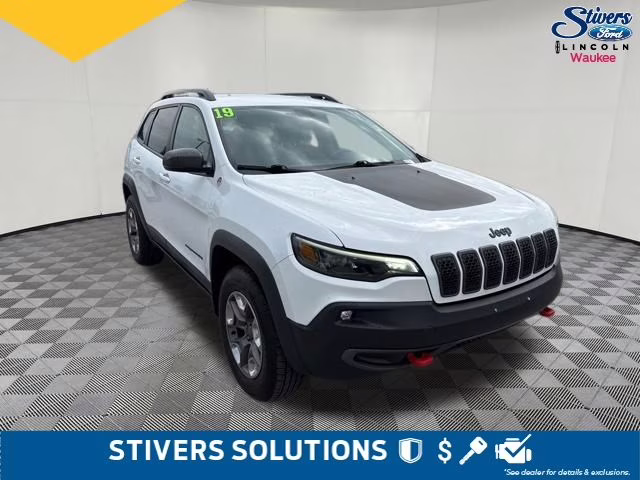 2019 Bright White Clearcoat Jeep Cherokee Trailhawk 4X4 SUV