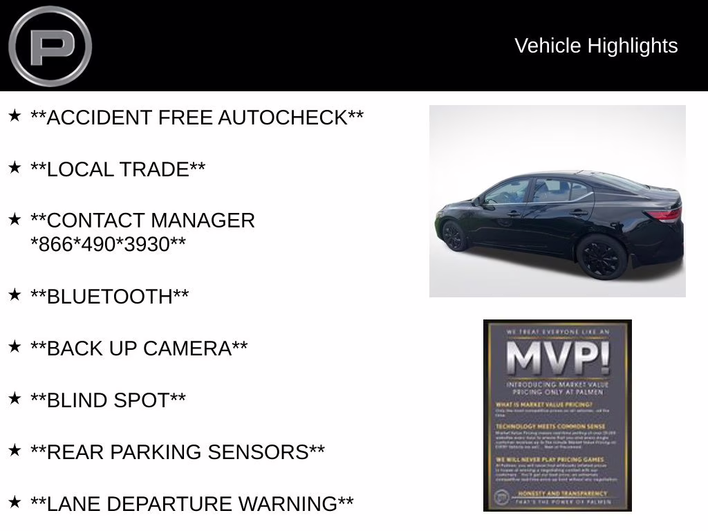 2021 Super Black Nissan Sentra S FWD Sedan