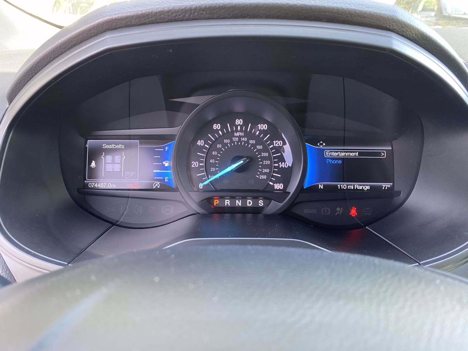 2022 Star White Metallic Tri-Coat Ford Edge ST Line AWD SUV