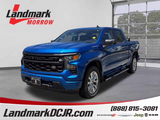 2023 Glacier Blue Metallic Chevrolet Silverado 1500 Custom RWD Truck