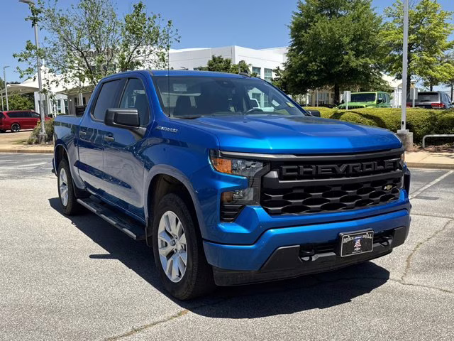 2023 Glacier Blue Metallic Chevrolet Silverado 1500 Custom RWD Truck