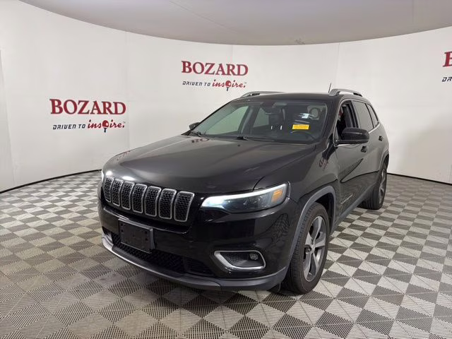 2019 Diamond Black Crystal Pearlcoat Jeep Cherokee Limited FWD SUV