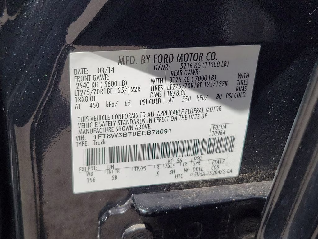 2014 Tuxedo Black Metallic Ford Super Duty F-350 SRW Lariat 4X4 Truck