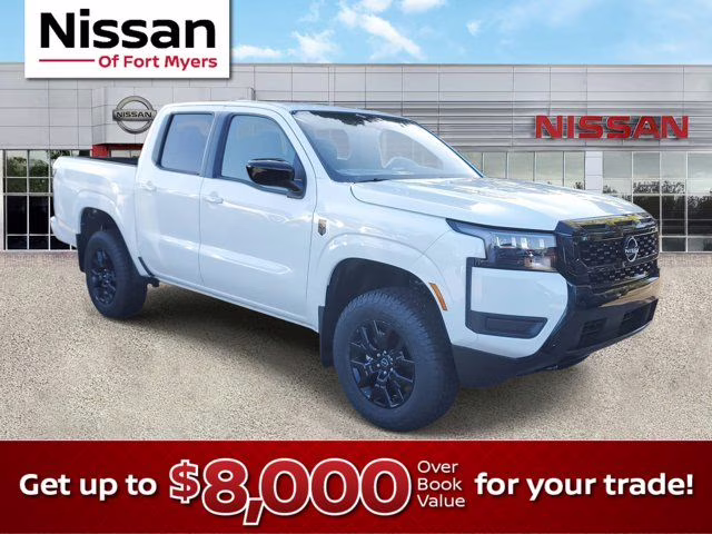 2026 Glacier White Nissan Frontier SV 4X4 Truck