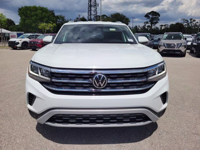 2021 Pure White Volkswagen Atlas Cross Sport 2.0T SE w/Technology FWD SUV