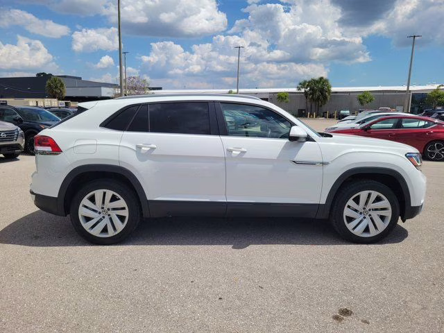 2021 Pure White Volkswagen Atlas Cross Sport 2.0T SE w/Technology FWD SUV