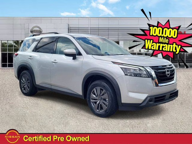 2025 Brilliant Silver Metallic Nissan Pathfinder SV FWD SUV