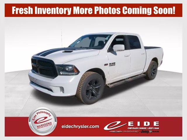 2017 Bright White Clearcoat Ram 1500 Night 4X4 Truck