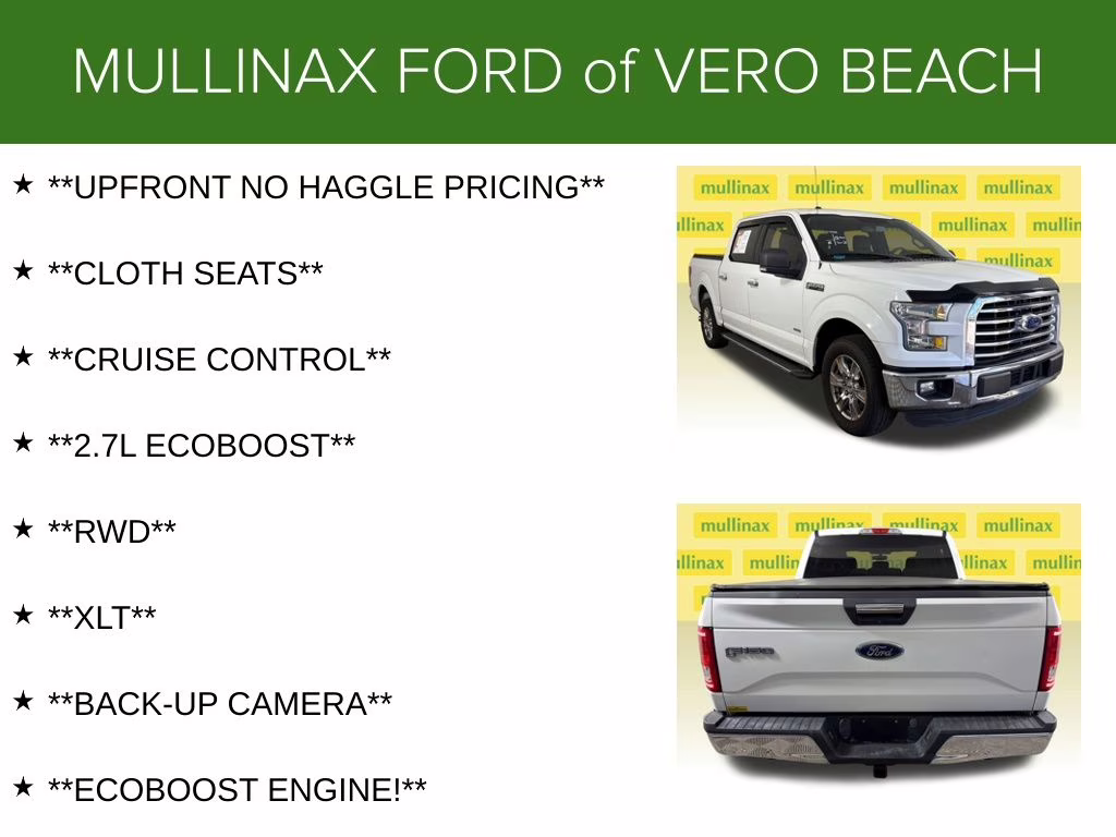 2015 Oxford White Ford F-150 XLT RWD Truck