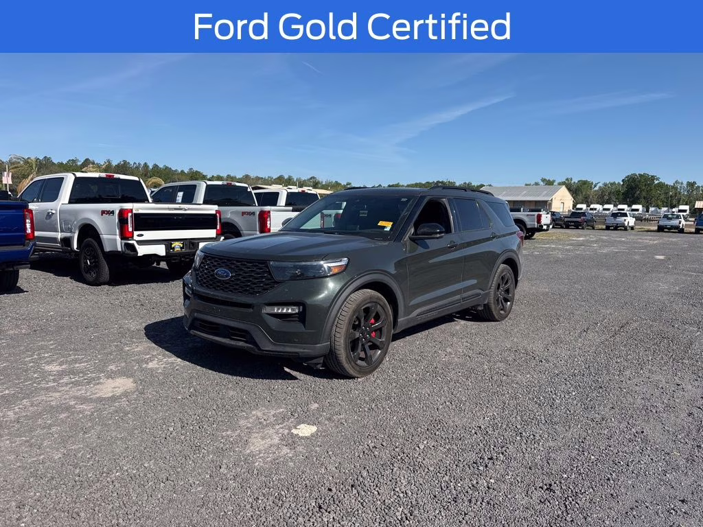 2022 Green Metallic Ford Explorer ST RWD SUV