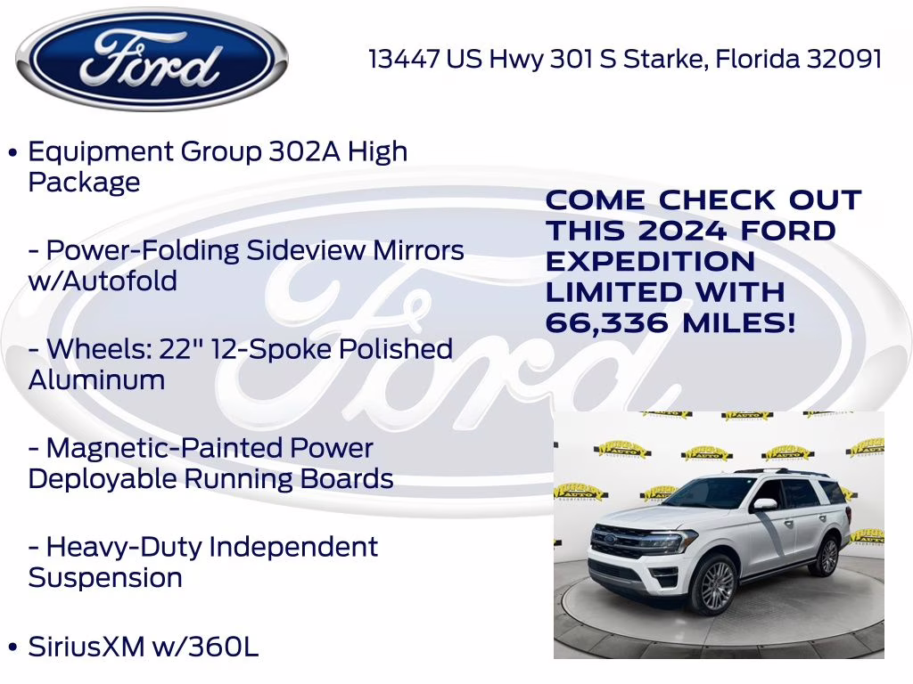 2024 Oxford White Ford Expedition Limited 4X4 SUV