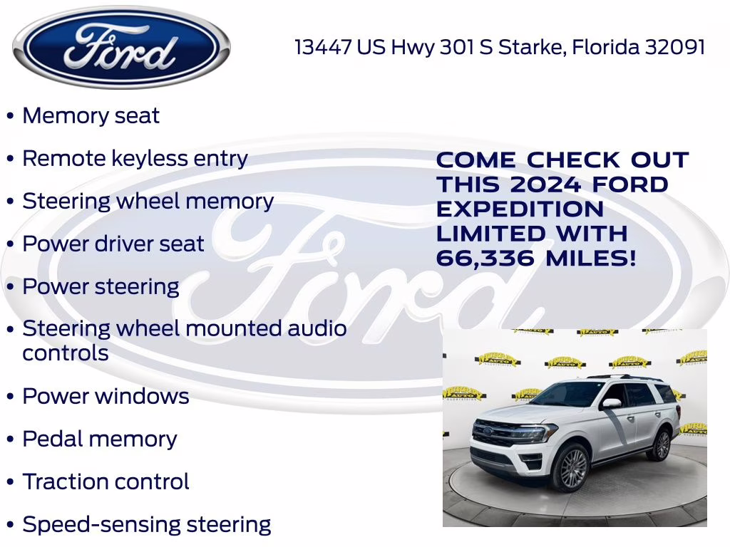2024 Oxford White Ford Expedition Limited 4X4 SUV