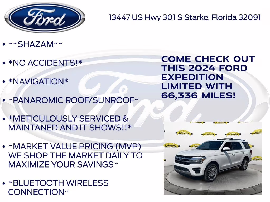 2024 Oxford White Ford Expedition Limited 4X4 SUV