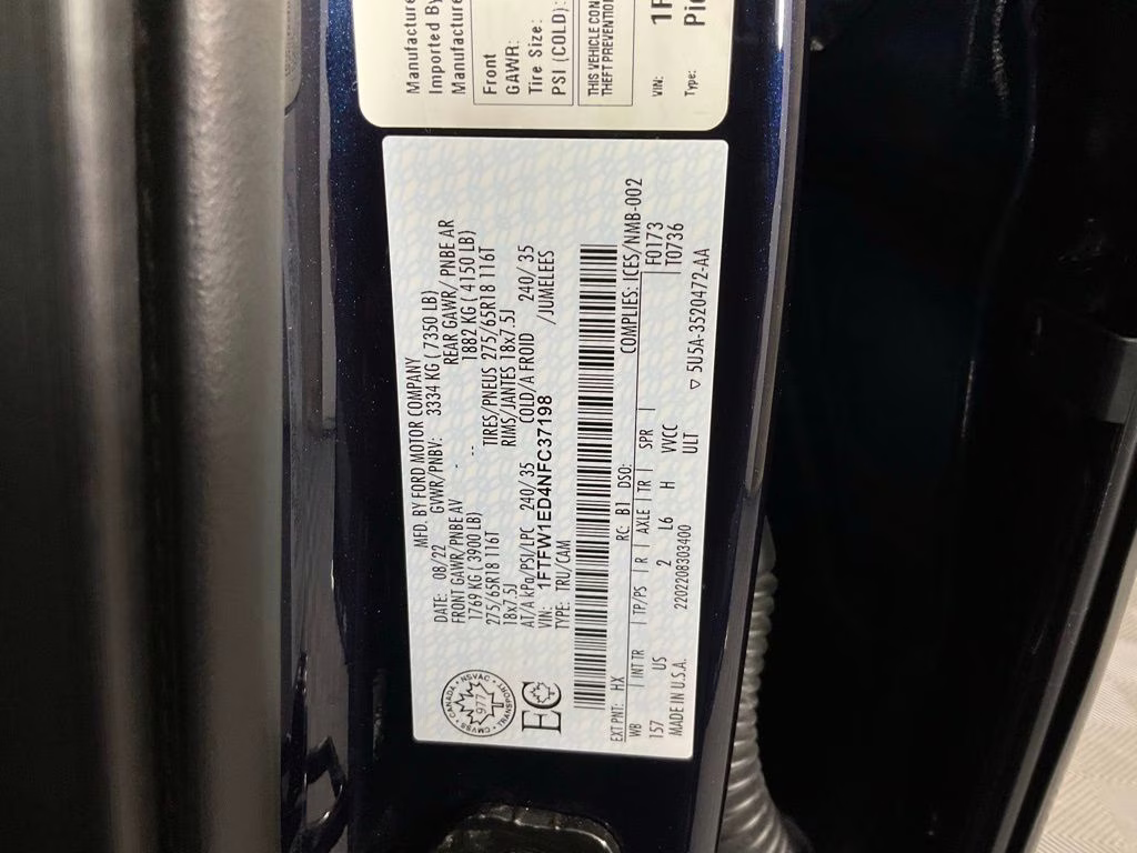 2022 Antimatter Blue Metallic Ford F-150 XLT 4X4 Truck